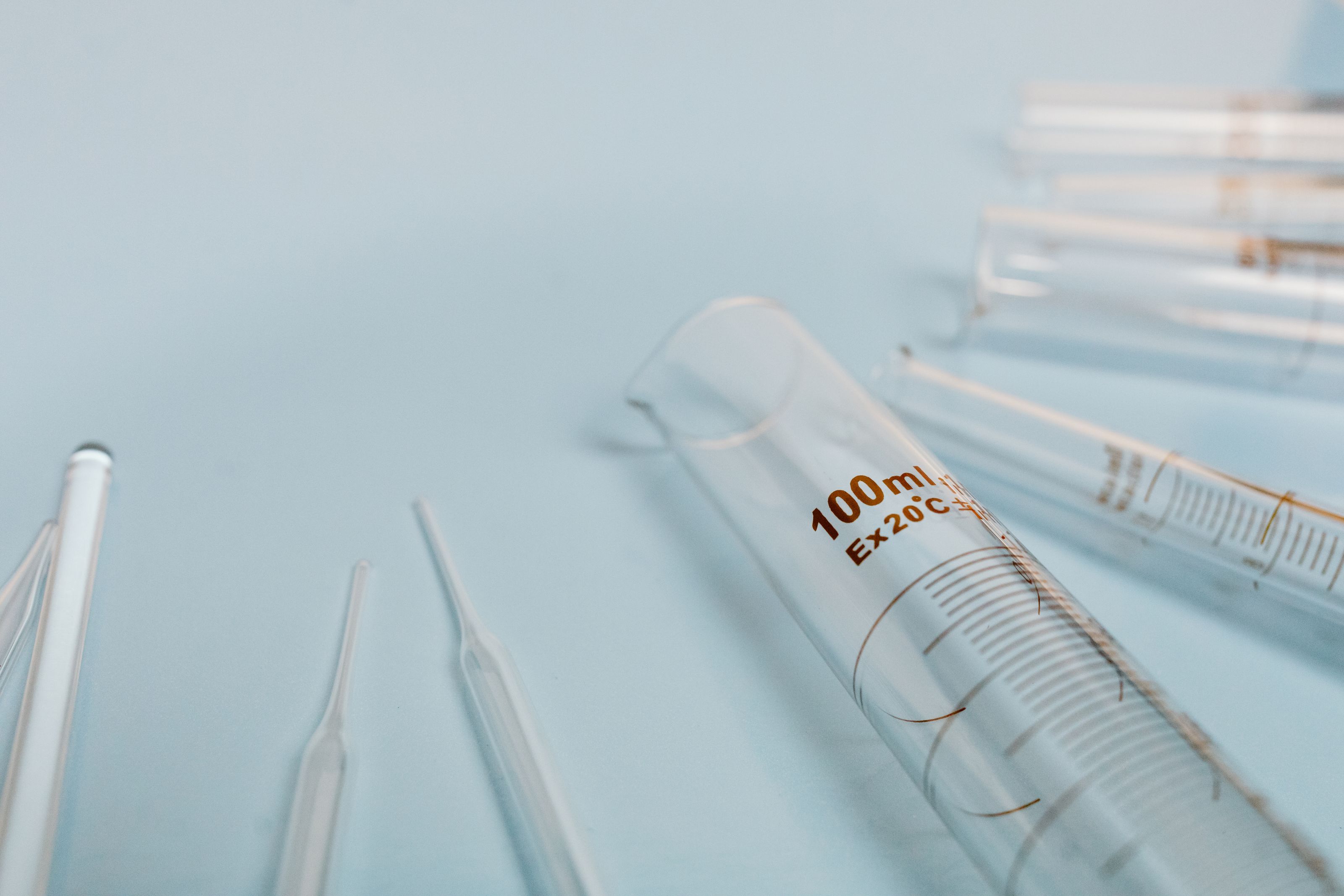 Pre-mixed PCR reagent tubes in a laboratory rack